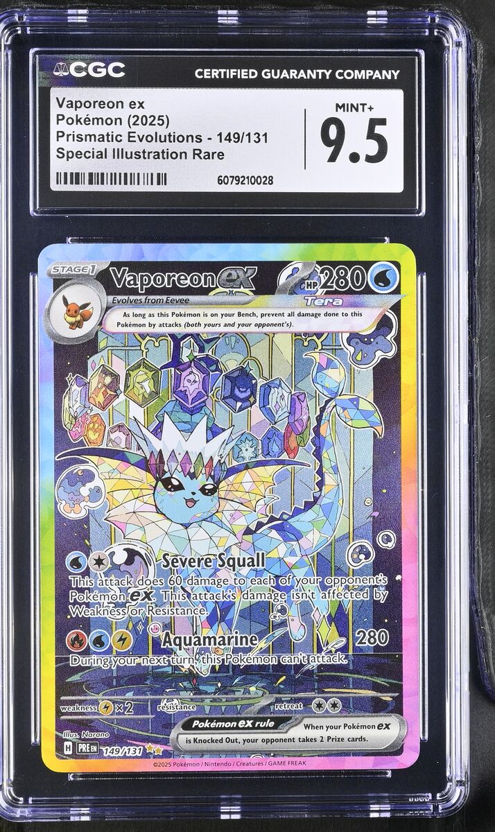 Vaporeon EX 149/131 SIR — Prismatic Evolutions CGC 9.5 Mint+